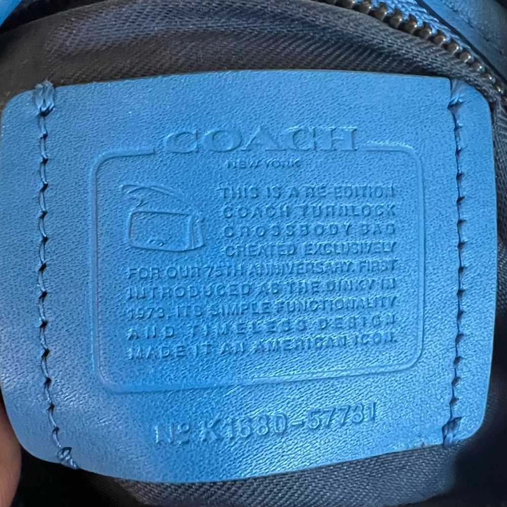 DESIGNER Coach 
blue Leather small shoulder bag - Picture 8 of 8